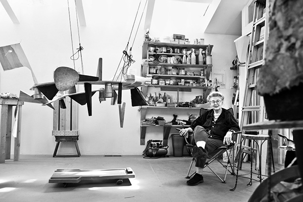 Joan in the studio