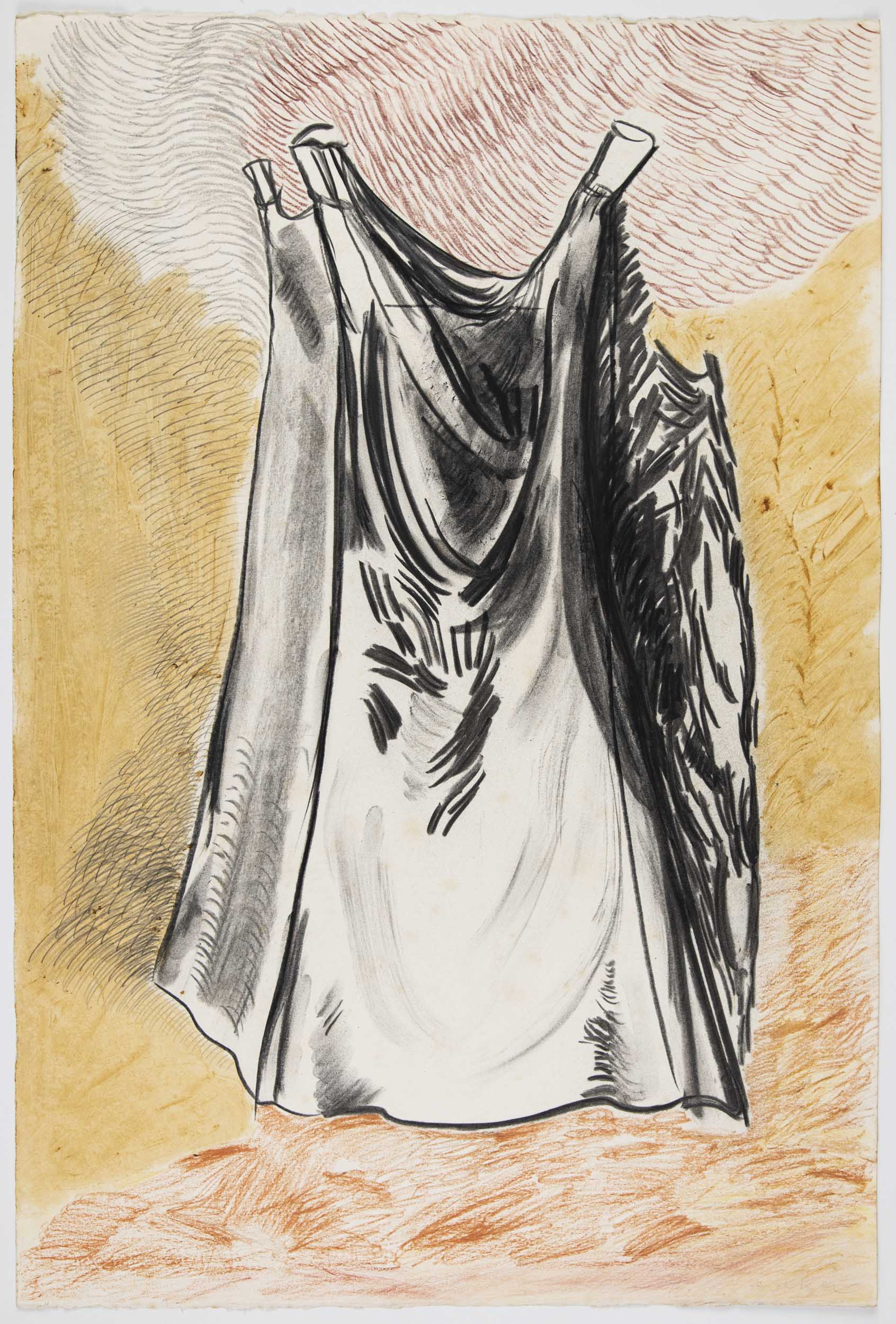 draped upright